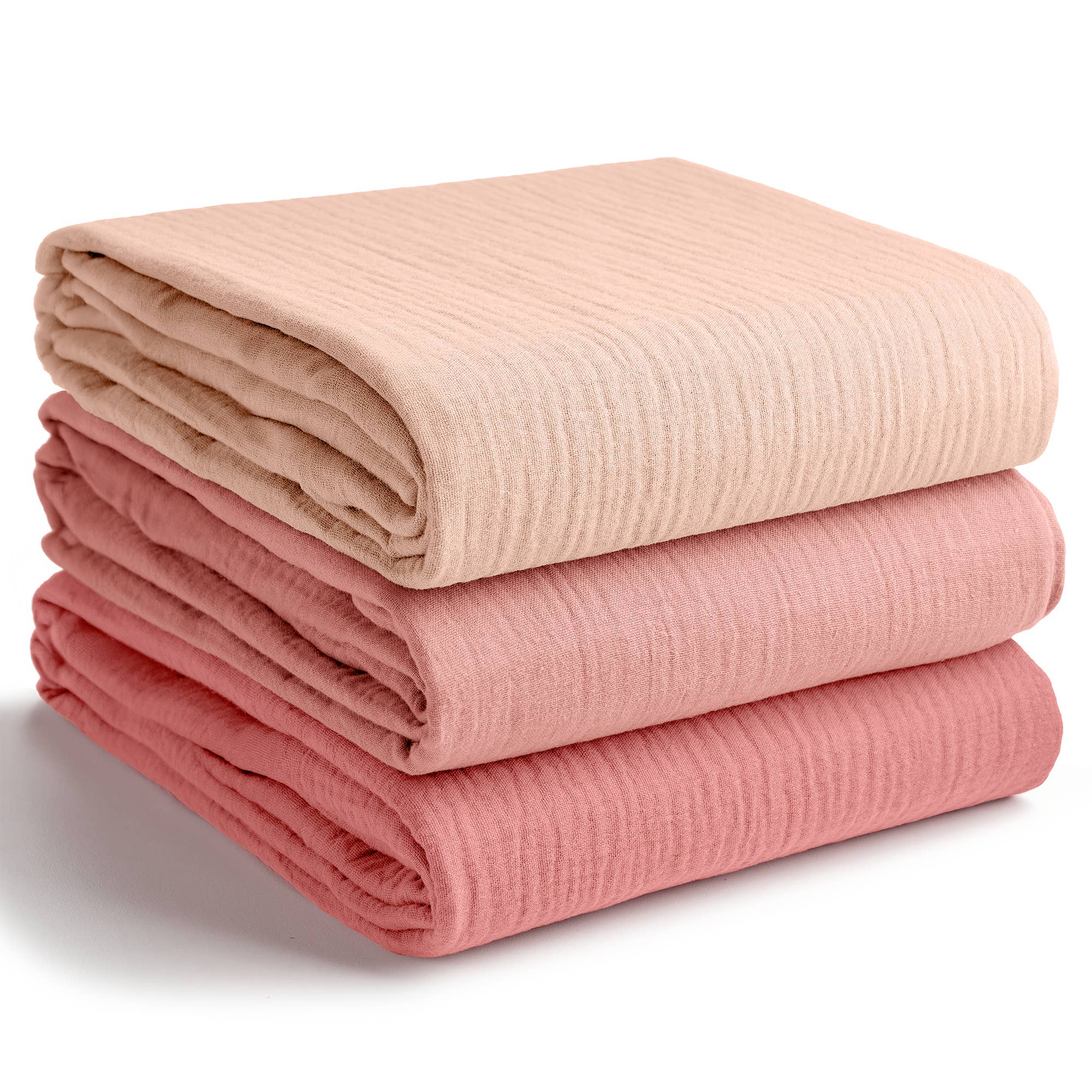 Comfy Cubs Muslin Swaddle Blankets, 100% Cotton, Pack of 3